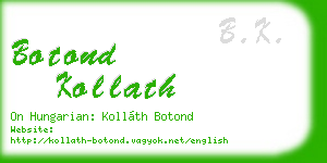 botond kollath business card