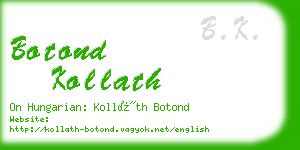 botond kollath business card